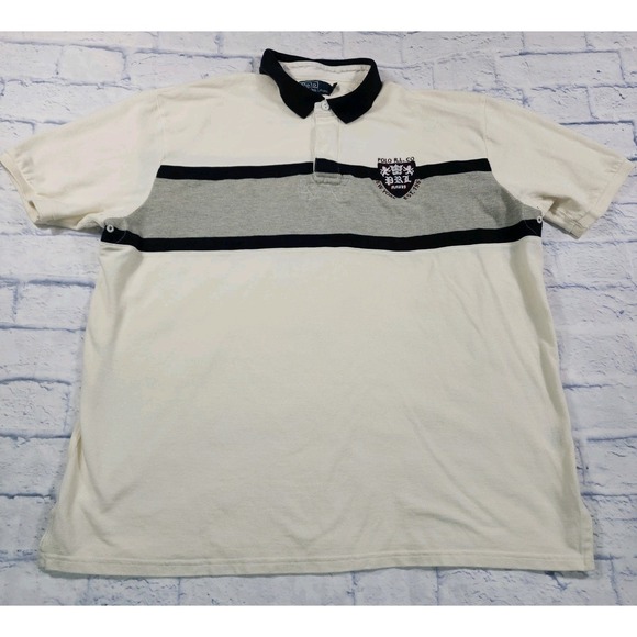 Polo Ralph Lauren MENS SIZE XXL  New York Club Logo Polo Shirt Rugby VINTAGE - Picture 1 of 14